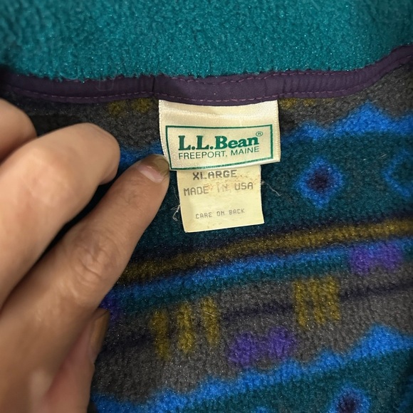 Vintage LL. Bean Aztec fleece vest - Picture 6 of 10